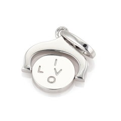 Cartier I Love You Spinner 18k White Gold Charm Pendant w/Certificate