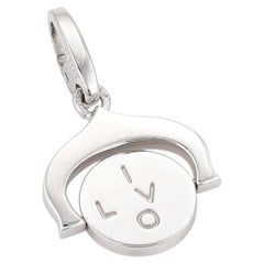 Cartier I Love You Spinner 18k White Gold Charm Pendant w/Certificate