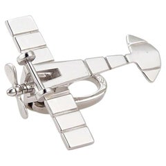 Cartier 18k White Gold Airplane Collectible Charm Pendant