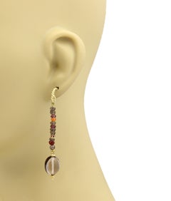 David Yurman Tweejoux Multicolor Gemstone Bead 18k Yellow Gold Dangle Earrings
