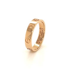 Cartier Small LOVE 18k Rose Gold 3.5mm Band Ring w/Cert Size 4.5/EU 48