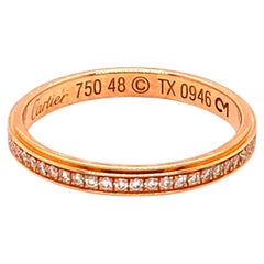Cartier Diamond d'Amour 18k Rose Gold Ring w/Cert Size 4.5 EU 48