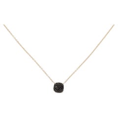 Tiffany & Co. Sugar Stacks Black Spinel 18k Rose Gold Necklace 18"