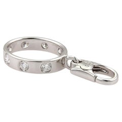 Cartier LOVE 7 Diamond 18k White Gold Mini Ring Charm w/Paper