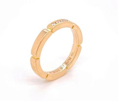 Cartier Maillon Panthère Diamond 18k Rose Gold Ring w/Cert Size 4.5 EU 48