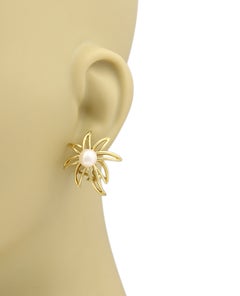 Tiffany & Co. Fireworks Pearl 18k Yellow Gold Earrings