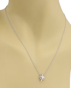 Tiffany & Co. Platinum Firecracker Diamond Fire Burst Pendant Necklace 17.75"