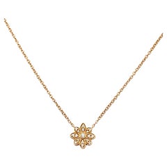 Tiffany & Co. Enchant Diamond 18k Rose Gold Flower Pendant Necklace 16"