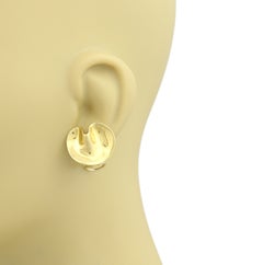 Tiffany & Co. Vintage Round Curved 18k Yellow Gold Post Earrings
