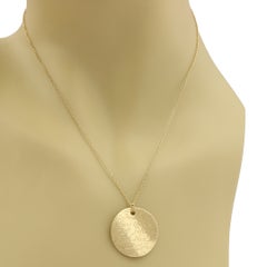 Tiffany & Co. Notes Round Wave 18k Yellow Gold Pendant Necklace 16"