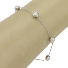 Tiffany & Co. Elsa Peretti 5 Nugget Platinum Bracelet 7.75"