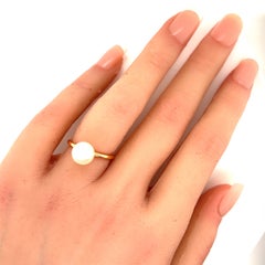 Tiffany & Co. HardWear Freshwater Pearl 18k Rose Gold Ring Size 5