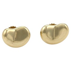 Tiffany & Co. Elsa Peretti Bean 18k Yellow Gold Stud Earrings