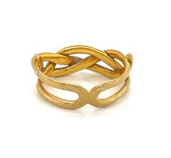 Tiffany & Co. Braided 18k Yellow Gold Band Ring Size 5