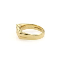 Tiffany & Co. Elsa Peretti Double Curved Full Heart 18k Yellow Gold Ring Size 7