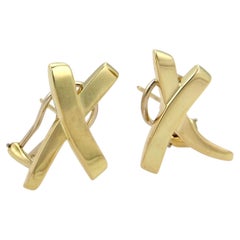 Tiffany & Co. Paloma Picasso Kiss X 18k Yellow Gold Clip Earrings