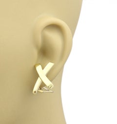 Tiffany & Co. Paloma Picasso Kiss X 18k Yellow Gold Clip Earrings