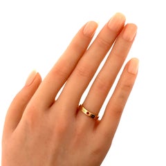 Tiffany & Co. Ruby 18k Rose Gold Flat Band Ring Size US 4.5