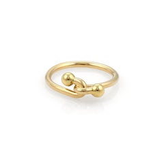 Tiffany & Co. 18k Yellow Gold Double Hook Ring Size 5