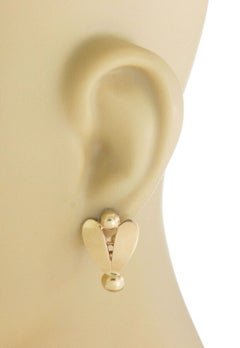 Tiffany & Co. Retro Floral 14k Yellow Gold Huggie Earrings