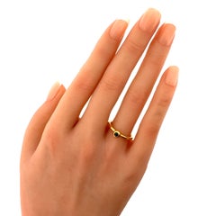 Tiffany & Co. Paloma Picasso Blue Sapphire 18k Yellow Gold Ring Size 6