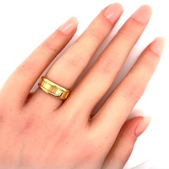 Tiffany & Co. Atlas 18k Yellow Gold Roman Numeral Band Ring Size 5
