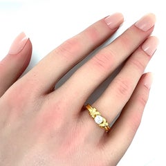 Tiffany & Co. Signature X Solitaire Diamond Ring 18k Yellow Gold Size 5