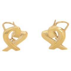 Tiffany & Co. Picasso Loving Hearts 18k Yellow Gold Earrings