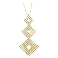 Tiffany & Co. Fringe 18k Yellow Gold Beaded Pendant Necklace 16.5"