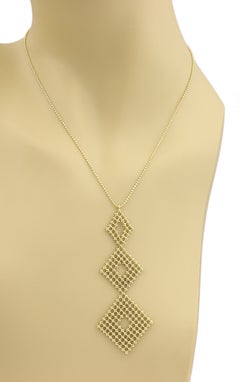 Tiffany & Co. Fringe 18k Yellow Gold Beaded Pendant Necklace 16.5"