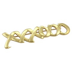 Tiffany & Co. Paloma Picasso XO 18k Yellow Gold Brooch