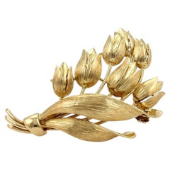 Tiffany & Co. Tulip Bouquet 18k Yellow Gold Brooch