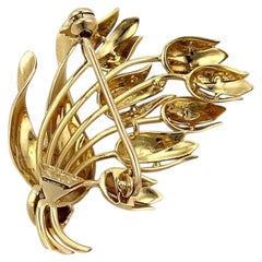 Tiffany & Co. Tulip Bouquet 18k Yellow Gold Brooch