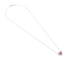 Tiffany & Co. Aria Pink Tourmaline 18k White Gold Pendant Necklace 16"