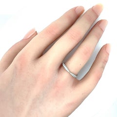 Tiffany & Co. Harmony Diamond Platinum Band Ring Size 5.5