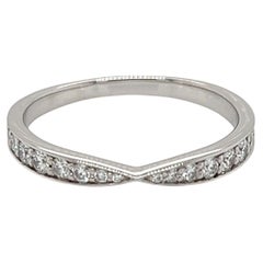 Tiffany & Co. Harmony Diamond Platinum Band Ring Size 5.5