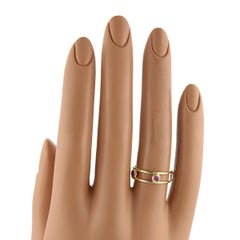 Tiffany & Co. Peretti Pink Sapphire By The Yard 18k Yellow Gold Band Ring Size 5