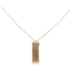 Tiffany & Co. Somerset Diamond 18k Yellow Gold Pendant Necklace 16"
