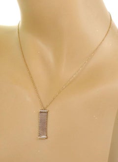 Tiffany & Co. Somerset Diamond 18k Yellow Gold Pendant Necklace 16"