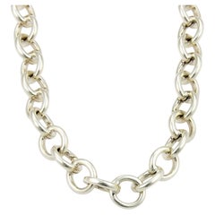 Tiffany & Co. Sterling Silver Link Chain Necklace 17.5"
