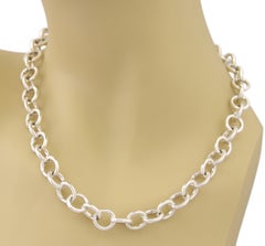 Tiffany & Co. Sterling Silver Link Chain Necklace 17.5"