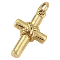 Tiffany & Co. X Wrapped Cross 18k Yellow Gold Charm Pendant
