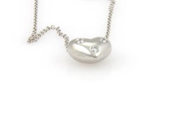 Tiffany & Co. Etoile 3 Diamond Heart Platinum Slide Pendant Necklace 16"