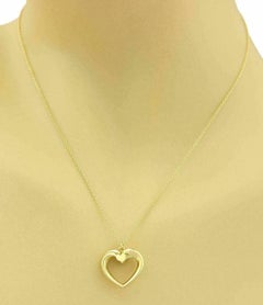 Tiffany & Co. Paloma Picasso Tenderness 18k Yellow Gold Heart Pendant Necklace