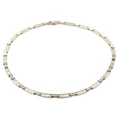 Tiffany & Co. Atlas Diamond 18k White Gold Collar Necklace 16"