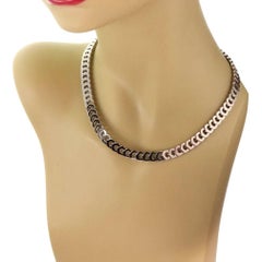 Cartier C Hearts 18k White Gold Collar Necklace w/ Service Paper 17"