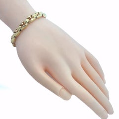Bvlgari Two-Tone 18k Yellow Rose Gold Link Bracelet 7"