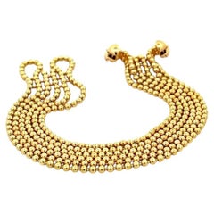 Bracelet Cartier « Draperie Décolleté » en or jaune 18 carats à plusieurs rangs, avec certificat, 6,5 pouces