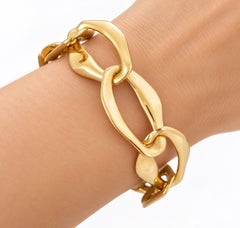 Tiffany & Co. Elsa Peretti Aegean 18k Yellow Gold Toggle Bracelet 7.75"