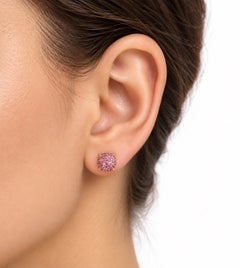Tiffany & Co. Picasso Sugar Stacks Pink Sapphire 18k Rose Gold Stud Earrings